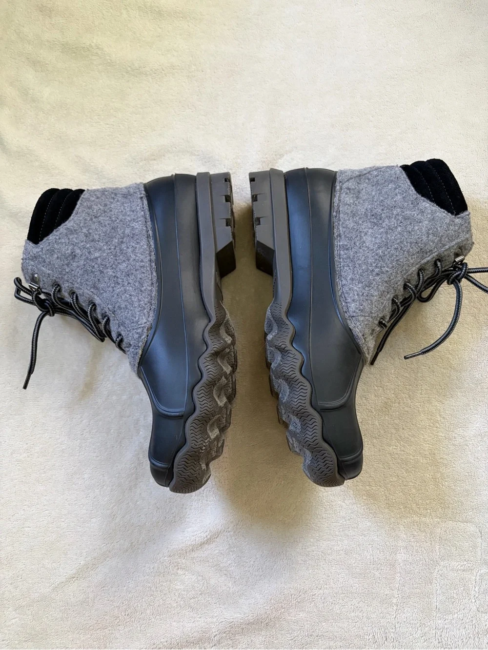 Sperry Men’s Wool Avenue Duck Insulated Rain Grey Lace Up Boots